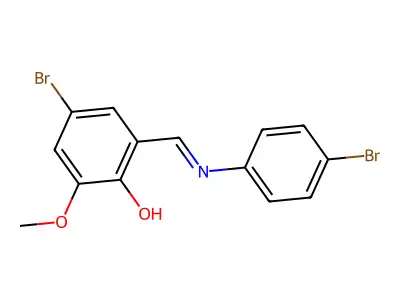 Phenol, 4-bromo-2-[[(4-bromophenyl)imino]methyl]-6-methoxy- structure