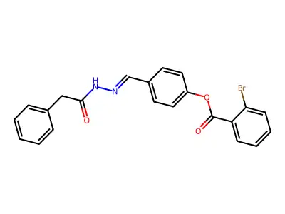 [4-[[(2-Phenylacetyl)hydrazinylidene]methyl]phenyl] 2-bromobenzoate structure