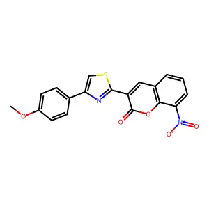 3-(4-(4-methoxyphenyl)thiazol-2-yl)-8-nitro-2H-chromen-2-one structure
