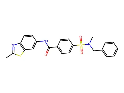 4-[benzyl(methyl)sulfamoyl]-N-(2-methyl-1,3-benzothiazol-6-yl)benzamide structure