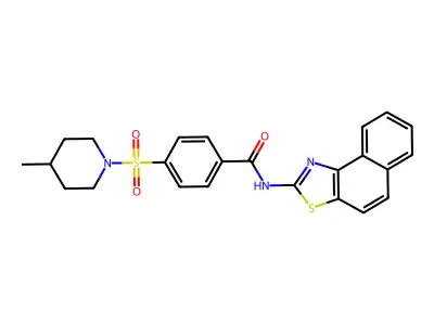 N-benzo[e][1,3]benzothiazol-2-yl-4-(4-methylpiperidin-1-yl)sulfonylbenzamide structure