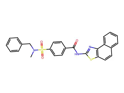 4-(N-benzyl-N-methylsulfamoyl)-N-(naphtho[1,2-d]thiazol-2-yl)benzamide structure