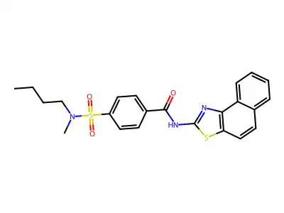 N-benzo[e][1,3]benzothiazol-2-yl-4-[butyl(methyl)sulfamoyl]benzamide structure