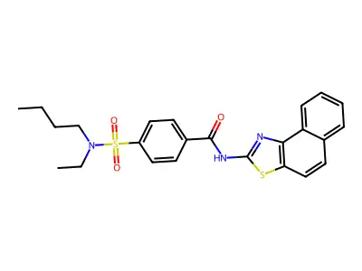 4-(N-butyl-N-ethylsulfamoyl)-N-(naphtho[1,2-d]thiazol-2-yl)benzamide structure