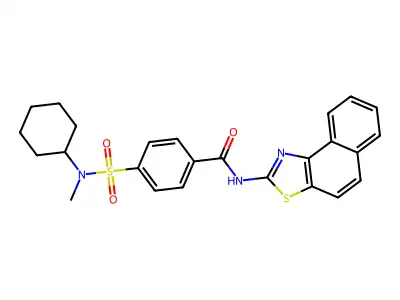 4-(N-cyclohexyl-N-methylsulfamoyl)-N-(naphtho[1,2-d]thiazol-2-yl)benzamide structure