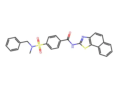 4-(N-benzyl-N-methylsulfamoyl)-N-(naphtho[2,1-d]thiazol-2-yl)benzamide structure