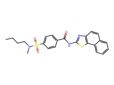 N-benzo[g][1,3]benzothiazol-2-yl-4-[butyl(methyl)sulfamoyl]benzamide structure