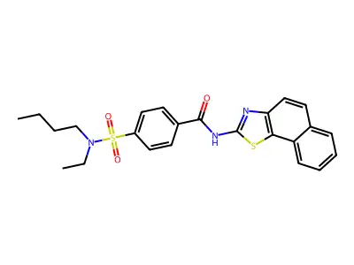 N-benzo[g][1,3]benzothiazol-2-yl-4-[butyl(ethyl)sulfamoyl]benzamide structure