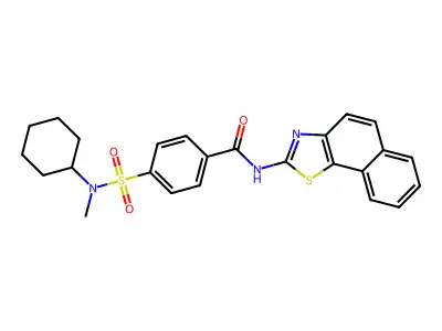 4-(N-cyclohexyl-N-methylsulfamoyl)-N-(naphtho[2,1-d]thiazol-2-yl)benzamide structure