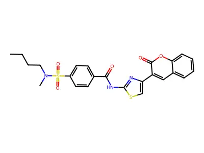 4-(N-butyl-N-methylsulfamoyl)-N-(4-(2-oxo-2H-chromen-3-yl)thiazol-2-yl)benzamide structure