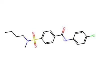 4-[butyl(methyl)sulfamoyl]-N-(4-chlorophenyl)benzamide structure