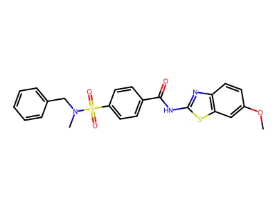 4-[benzyl(methyl)sulfamoyl]-N-(6-methoxy-1,3-benzothiazol-2-yl)benzamide structure