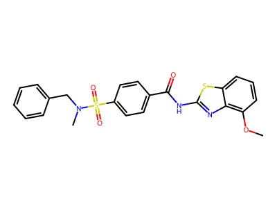 4-[benzyl(methyl)sulfamoyl]-N-(4-methoxy-1,3-benzothiazol-2-yl)benzamide structure