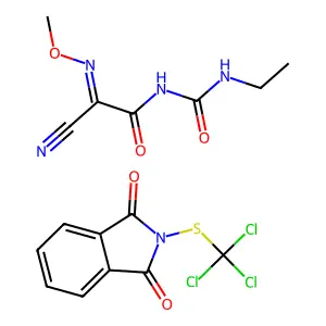 Cymoxanil-folpel mixt. structure