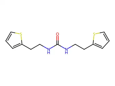 Urea, N,N'-bis[2-(2-thienyl)ethyl]- structure