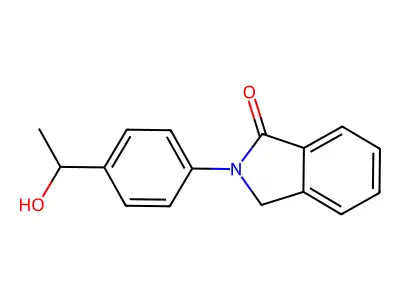 1H-Isoindol-1-one, 2,3-dihydro-2-[4-(1-hydroxyethyl)phenyl]- structure