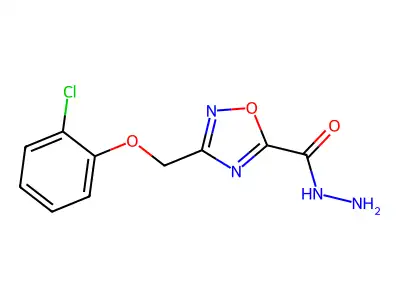 3-[(2-Chlorophenoxy)methyl]-1,2,4-oxadiazole-5-carbohydrazide structure
