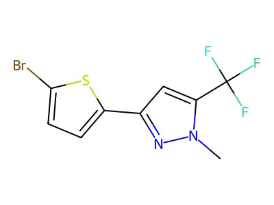 3-(5-Bromo-2-thienyl)-1-methyl-5-(trifluoromethyl)-1H-pyrazole structure