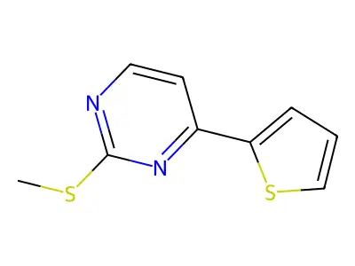 2-(Methylthio)-4-thien-2-ylpyrimidine structure