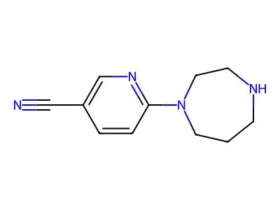 6-(1,4-Diazepan-1-yl)nicotinonitrile structure
