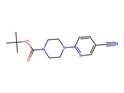 Tert-butyl 4-(5-cyanopyridin-2-yl)piperazine-1-carboxylate structure