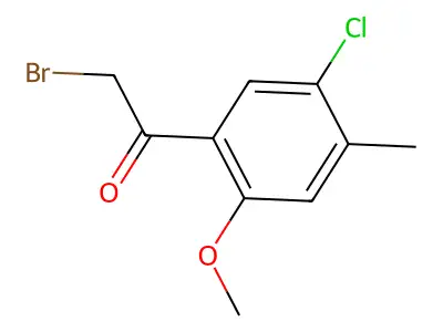 2-Bromo-1-(5-chloro-2-methoxy-4-methylphenyl)ethanone structure