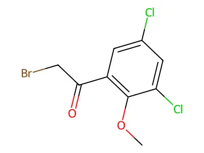 2-Bromo-1-(3,5-dichloro-2-methoxyphenyl)ethanone structure
