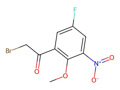 2-Bromo-1-(5-fluoro-2-methoxy-3-nitrophenyl)ethanone structure