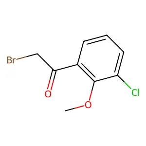 2-Bromo-1-(3-chloro-2-methoxyphenyl)ethanone structure