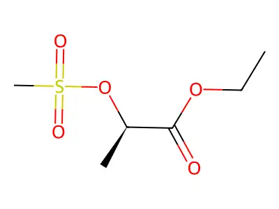 Propanoic acid, 2-[(methylsulfonyl)oxy]-, ethyl ester, (R)- structure