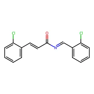 2-Propenamide, 3-(2-chlorophenyl)-N-[(2-chlorophenyl)methylene]- structure