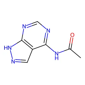 N-(1H-pyrazolo[3,4-d]pyrimidin-4-yl)acetamide structure