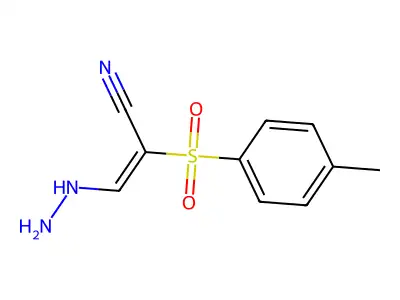 3-Hydrazino-2-((4-methylphenyl)sulfonyl)prop-2-enenitrile structure