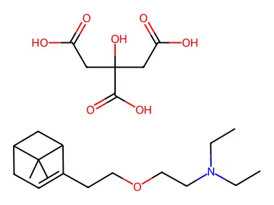 Myrtecaine citrate structure