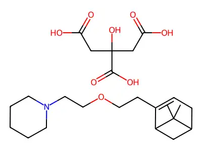 Piperidine, 1-(2-(2-(6,6-dimethyl-2-norpinen-2-yl)ethoxy)ethyl)-, citrate structure