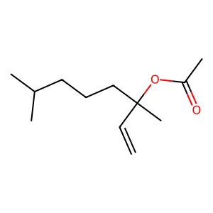 1-Octen-3-ol, 3,7-dimethyl-, 3-acetate structure