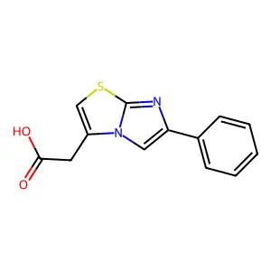 2-(6-Phenylimidazo(2,1-b)(1,3)thiazol-3-yl)acetic acid structure