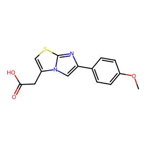 2-[6-(4-Methoxyphenyl)imidazo[2,1-b][1,3]thiazol-3-yl]acetic acid structure