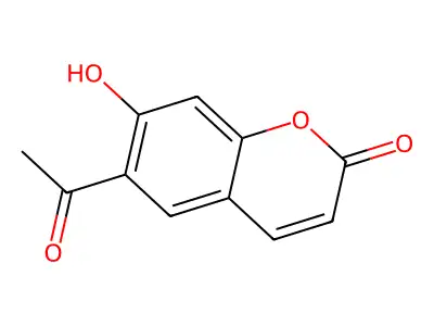 6-Acetyl-7-hydroxychromen-2-one structure