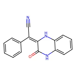 2-(3-Oxo-3,4-dihydroquinoxalin-2(1H)-ylidene)-2-phenylacetonitrile structure