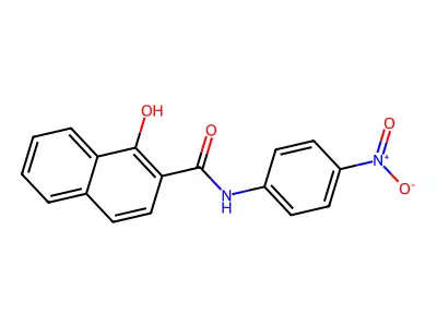 1-Hydroxy-4'-nitro-2-naphthanilide structure