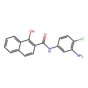 2-Naphthalenecarboxamide, N-(3-amino-4-chlorophenyl)-1-hydroxy- structure