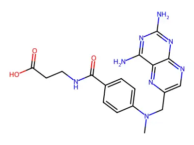 beta-Alanine, N-(p-(((2,4-diamino-6-pteridinyl)methyl)methylamino)benzoyl)- structure