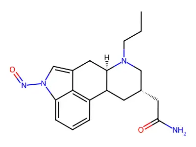 D-6-Propyl-1-nitroso-8-ergolin-I-ylacetamide structure