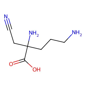 Ornithine, 2-(cyanomethyl)- structure