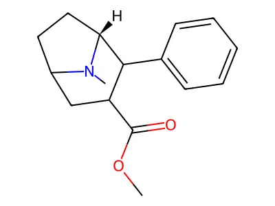 (1R-(exo,exo))-8-Methyl-2-phenyl-8-azabicyclo(3.2.1)octane-3-carboxylic acid methyl ester structure