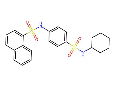 N-[4-(cyclohexylsulfamoyl)phenyl]naphthalene-1-sulfonamide structure