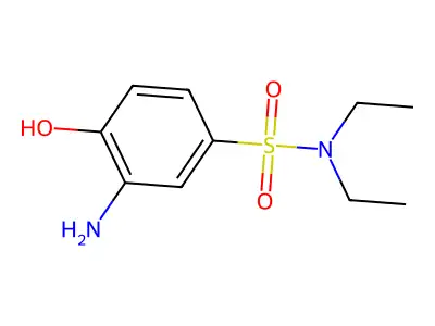3-amino-N,N-diethyl-4-hydroxybenzene-1-sulfonamide structure