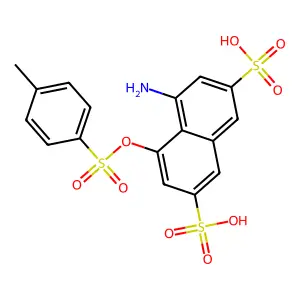 4-Amino-5-(((4-methylphenyl)sulfonyl)oxy)-2,7-naphthalenedisulfonic acid structure
