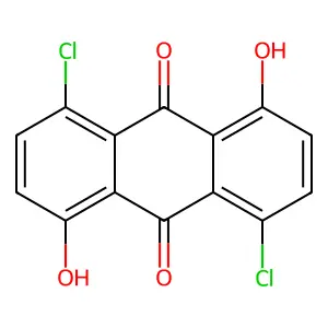 1,5-Dichloro-4,8-dihydroxy-anthraquinone structure